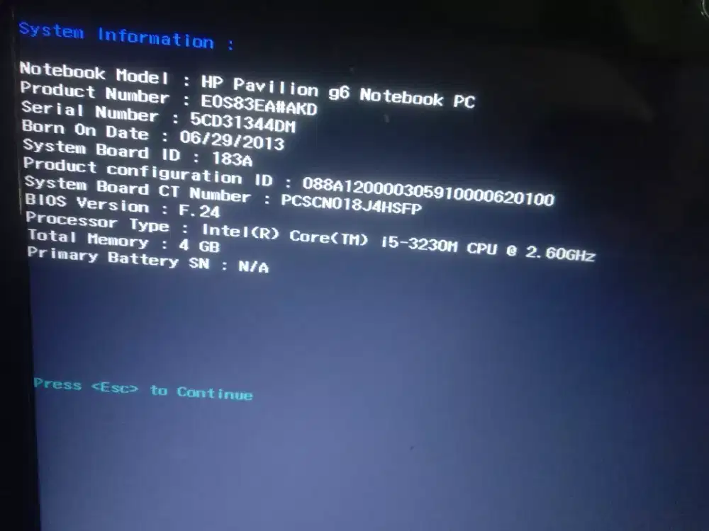 Layar bekas lapto hp pavilion g4