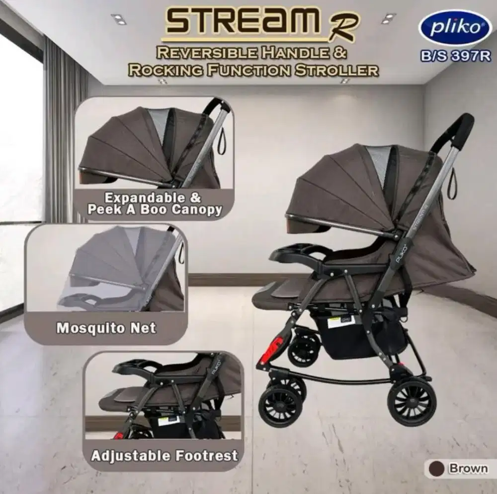 Preloved stroller pliko stream R397