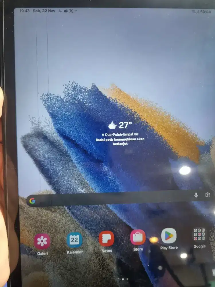 tab samsung a8 10 (X205) minus garis tipis halus