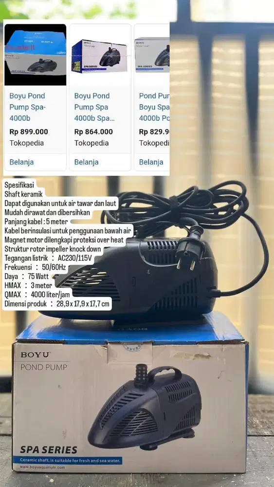 POMPA & FILTER KOLAM IKAN