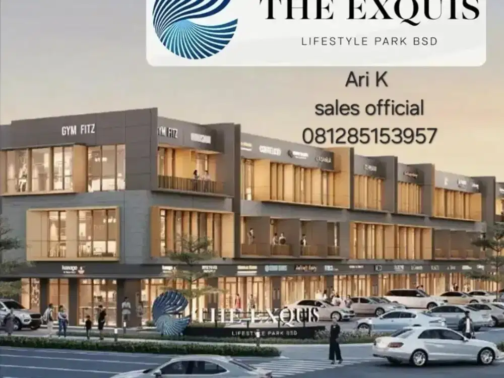 THE EXQUIS RUKO HADAP JALAN DI BARAT BSD CITY! DIAPIT CLUSTER TERMEWAH