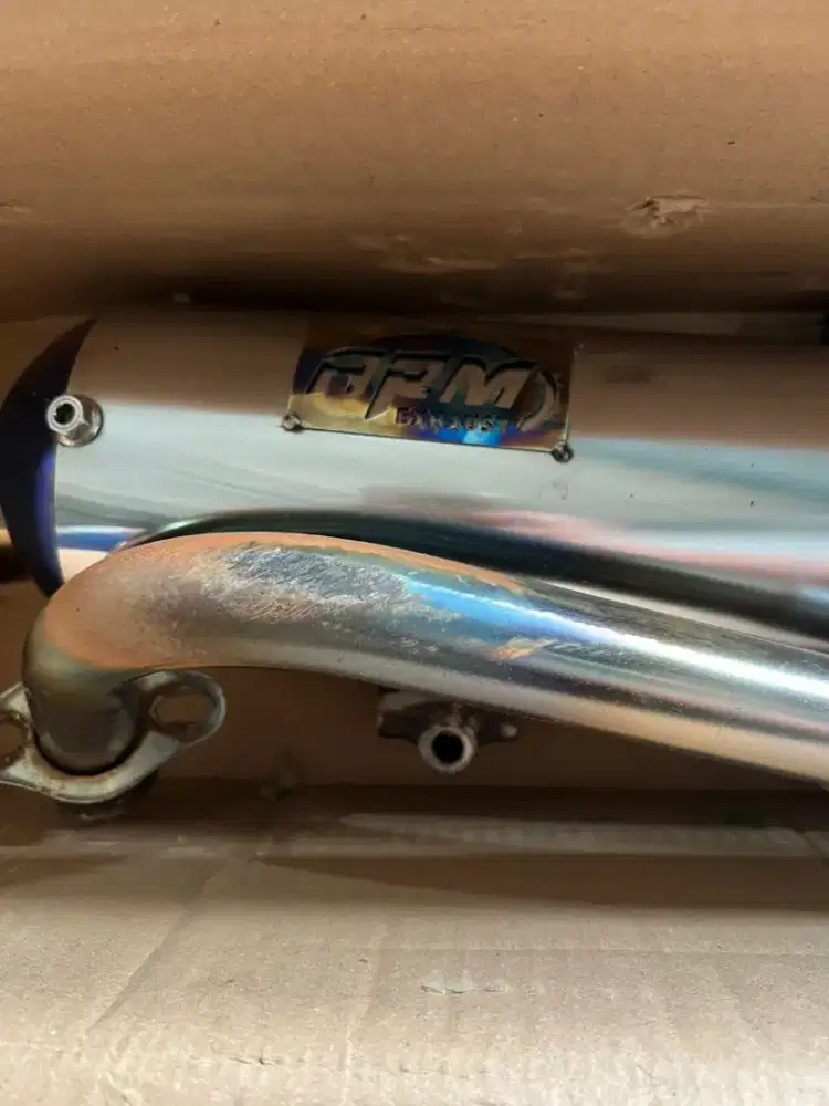 mau jual knalpot arm sunblue