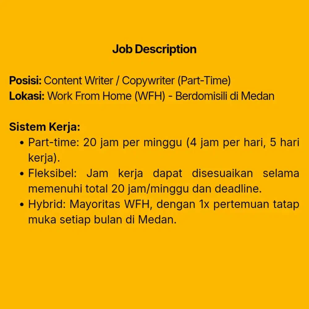Content Writer Part-Time (WFH)