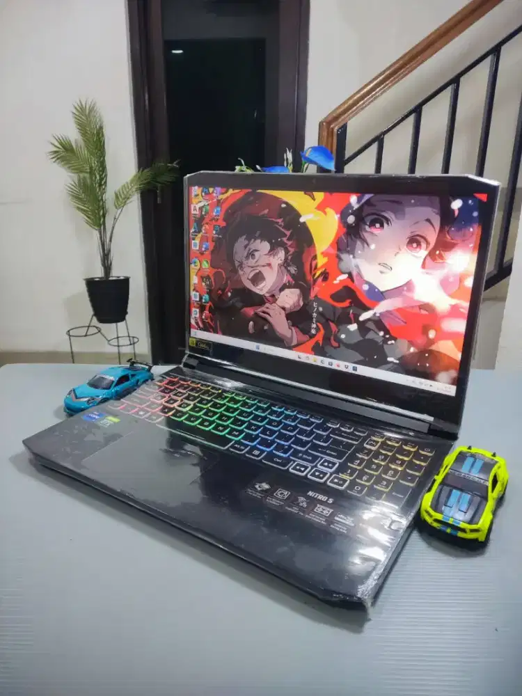 Laptop Acer nitro ram 16gn ssd 512gb dual VGA core i7 gen 11 siap pake