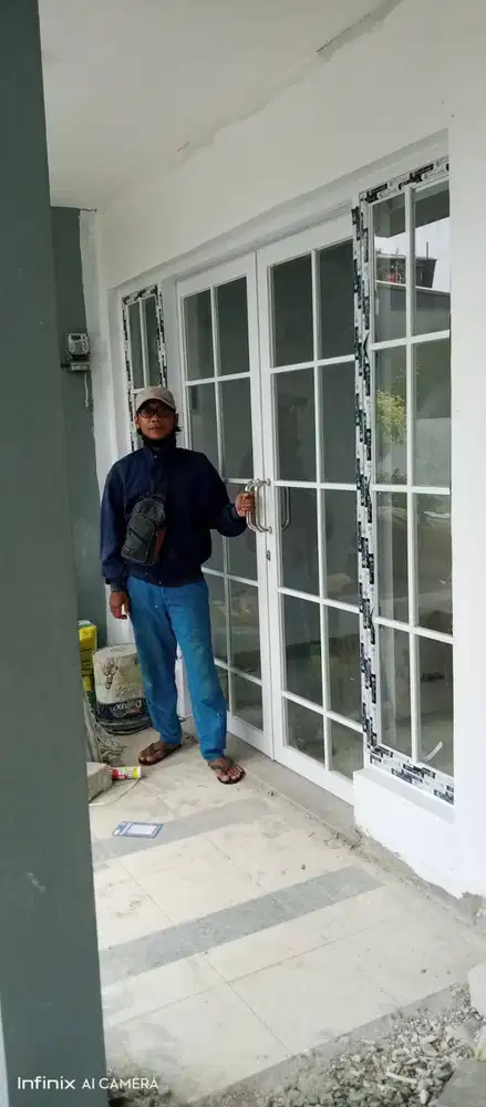 Pasang Partisi - Plafon Gypsum - PVC + Kusen Aluminium - Alumunium WPC