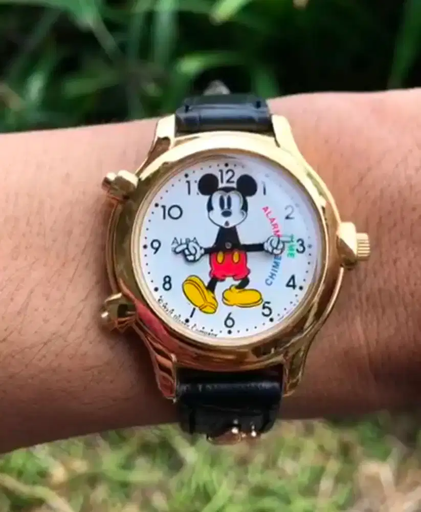 Jam mickey alarm quartz vintage rate item antik sepeda vespa lawas