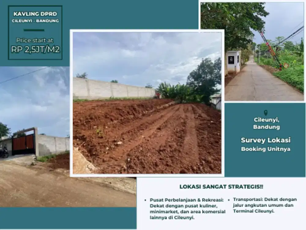 TEMPAT TERBAIK MEMBANGUN RUMAH IDAMAN! Kavling A2 156m² Cileunyi Sisa 1!