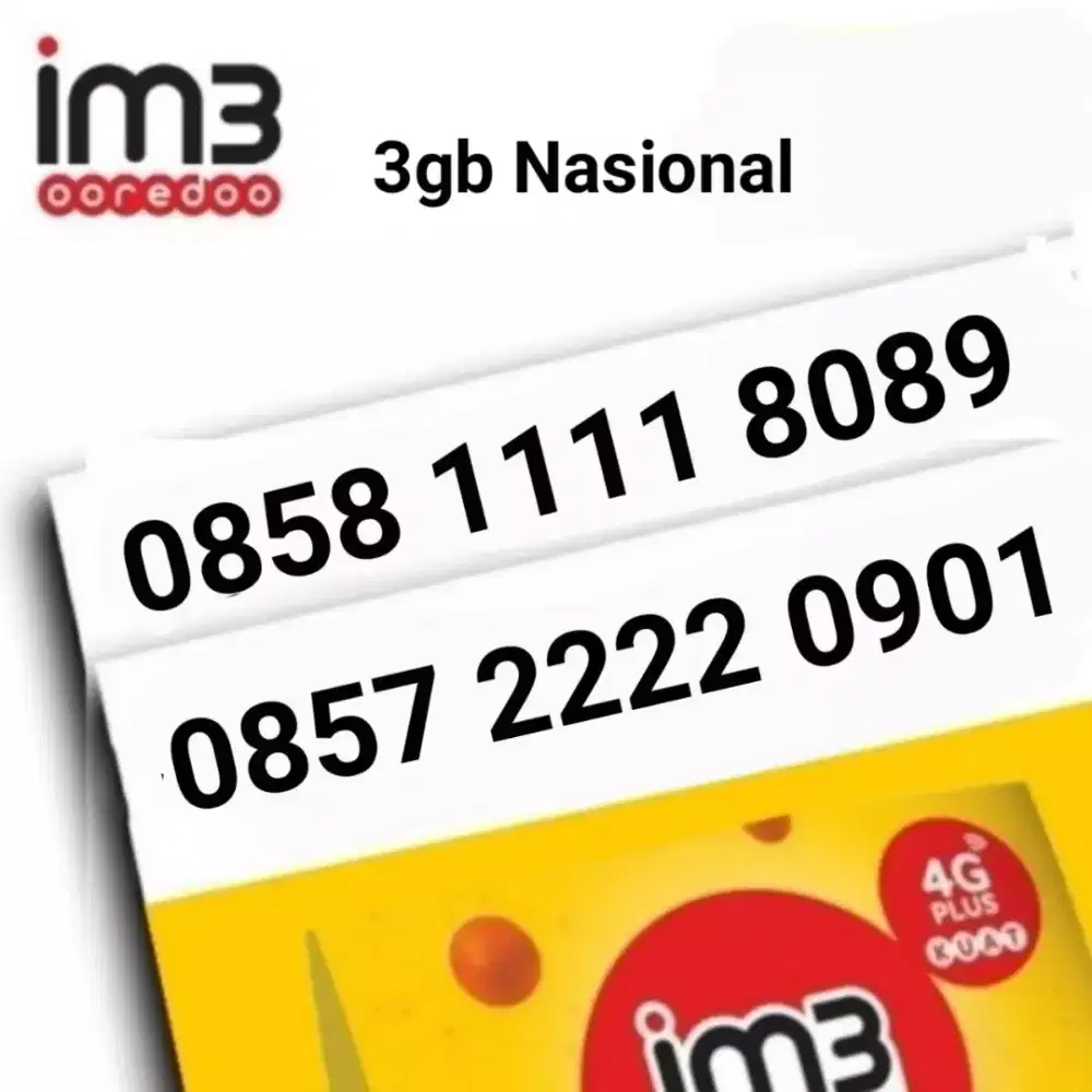 Kartu perdana nomor cantik Indosat IM3 nasional