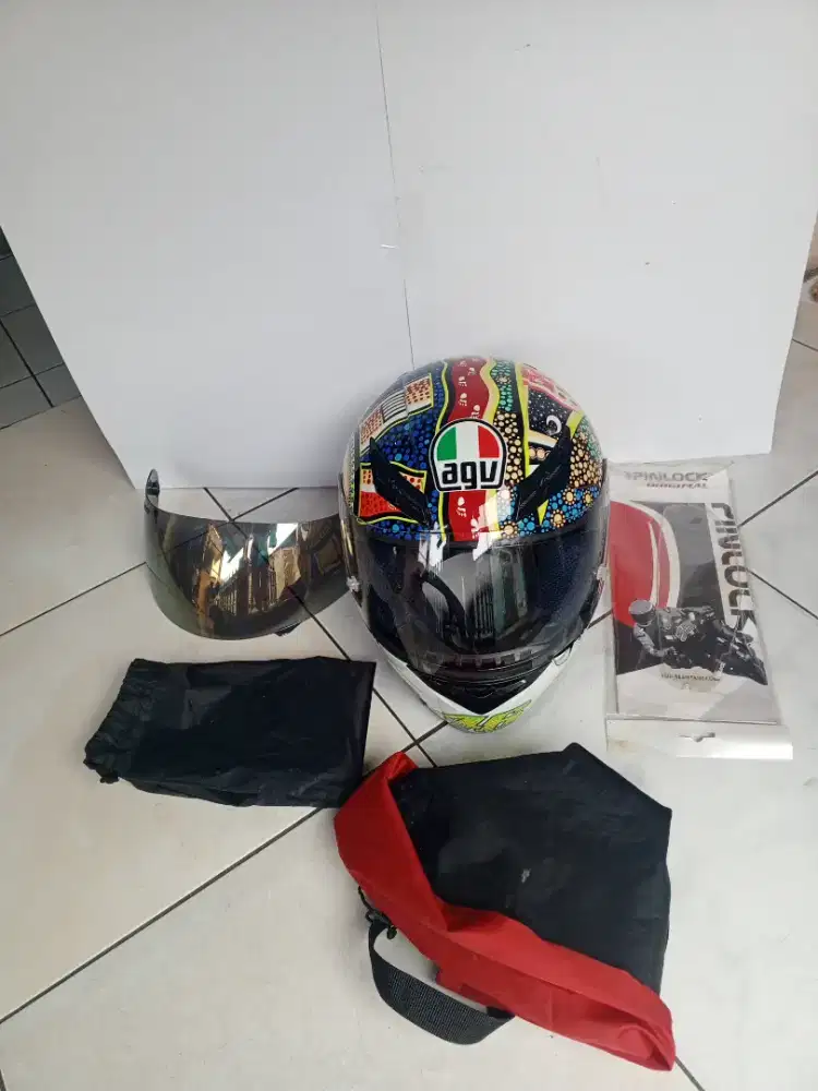 Helm AGV K3 Limited edition VR46 Batik (banyak bonus)