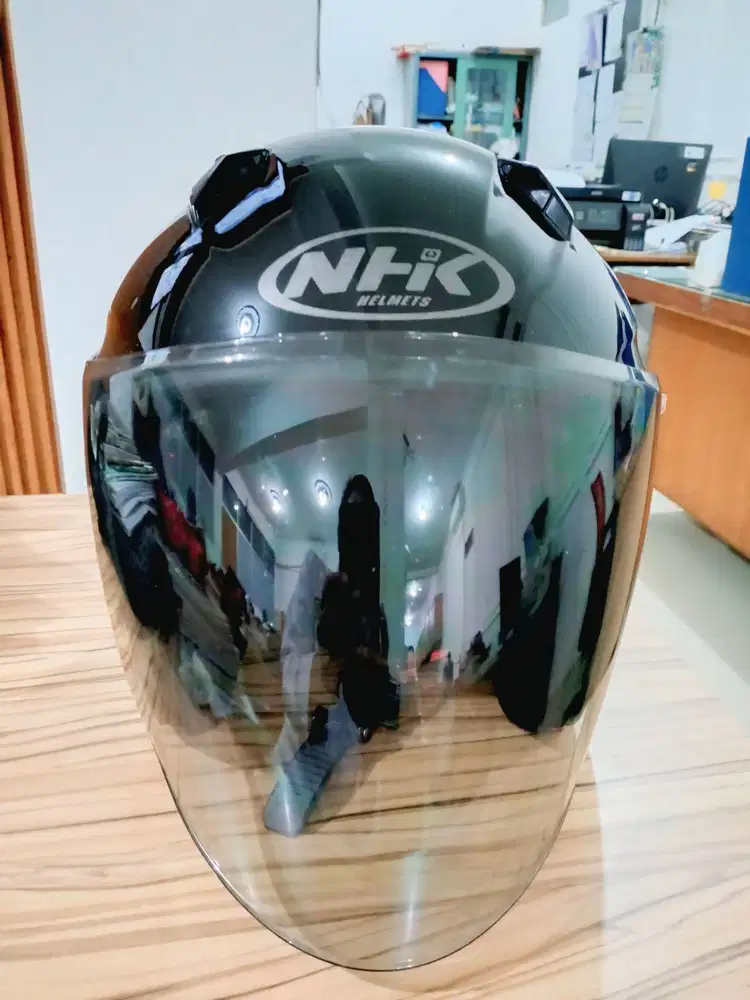 Helm NHK N1 Elite - Hitam Solid - Ukuran L