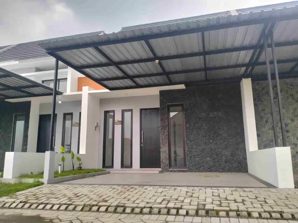 Dijual rumah baru minimalis di barat Gedangan dekat ke Aloha Bundaran Waru Pintu TOL dan Juanda