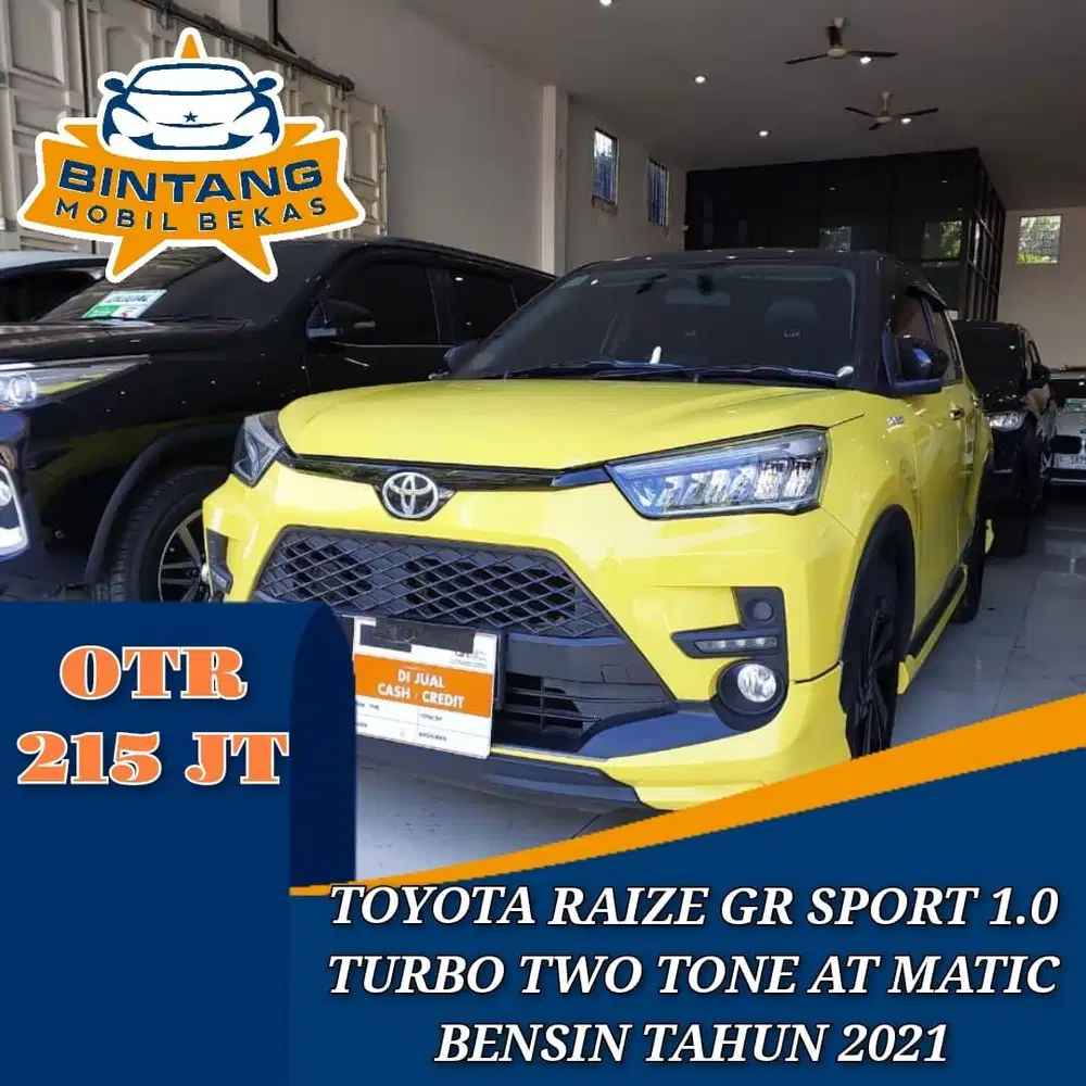 TOYOTA RAIZE GR SPORT 1.0 S TURBO TWO TONE AT MATIC 1000 CC TAHUN 2021