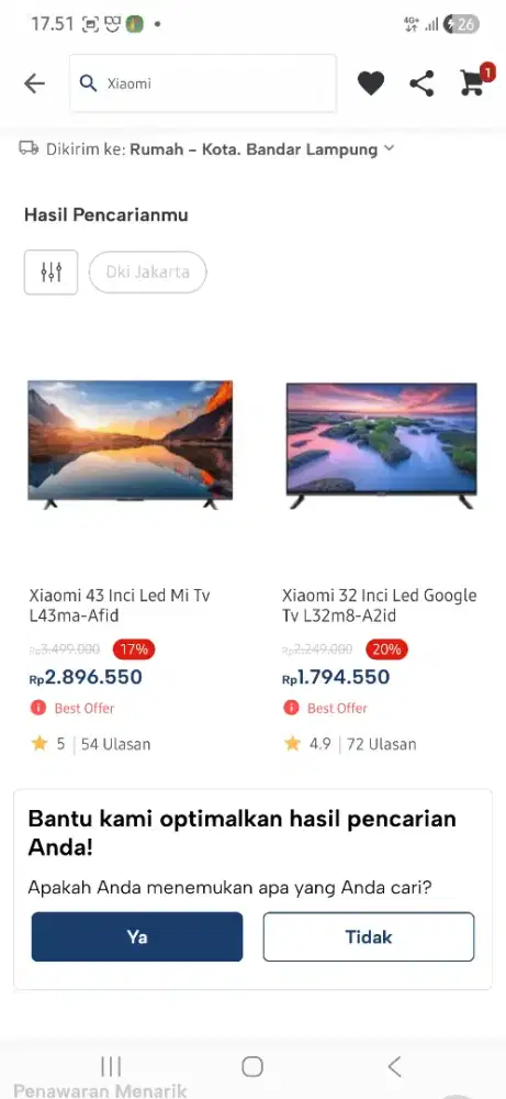 Xiaomi led google tv 32 inci