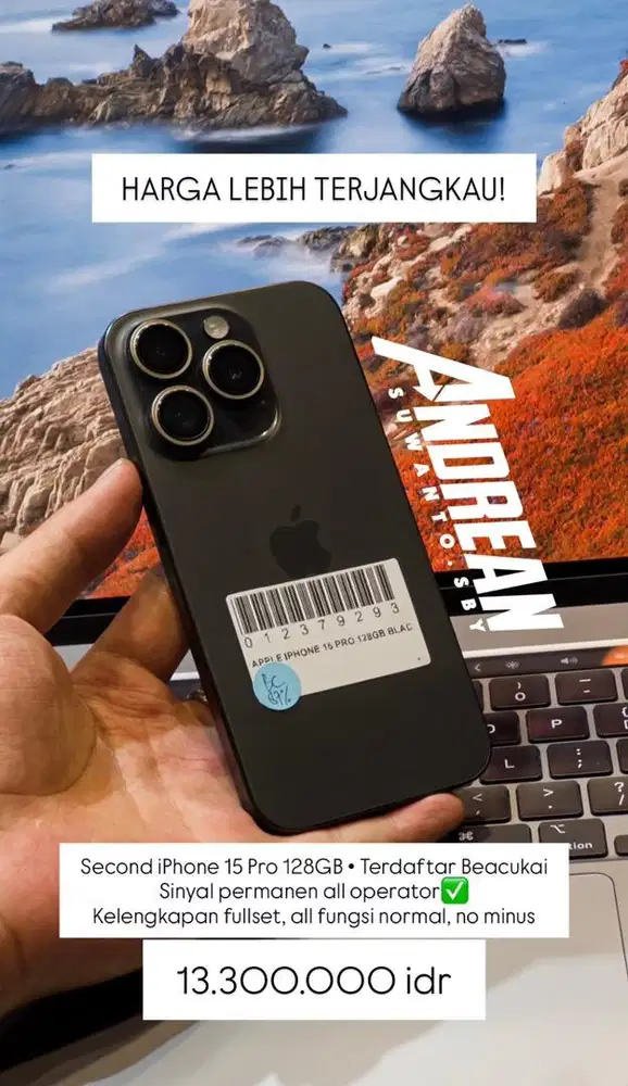 Second Iphone 15 Pro 128gb beacukai