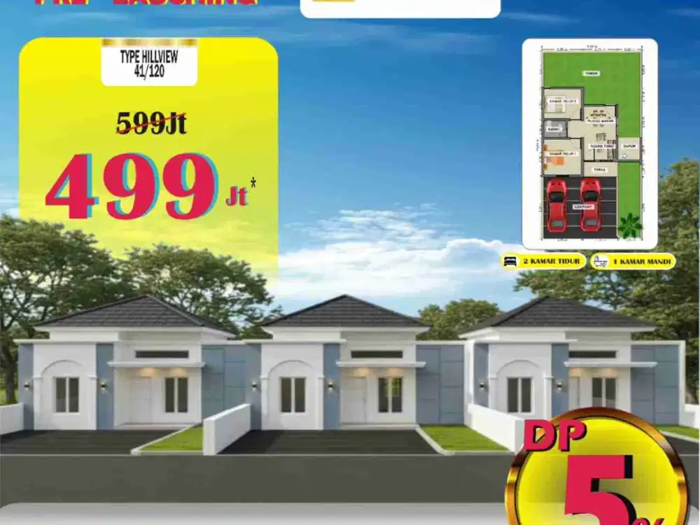 RUMAH CLUSTER NGALIYAN DP 20 JT an angsuran 2 JT an