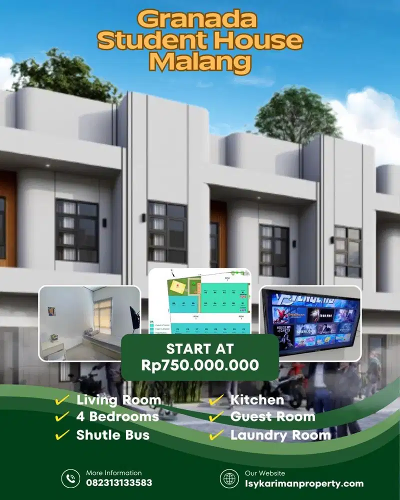 Dijual Rumah kos dekat dengan kampis ternama UIN 3 Malang UMM UNisma