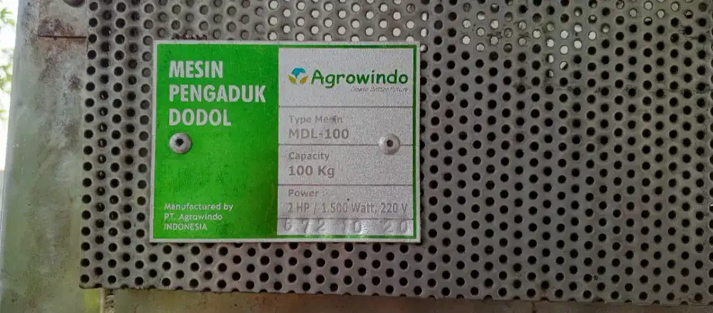 Agrowindo Pengaduk dodol, choclat, makanan cair lainnya, kap 100liter