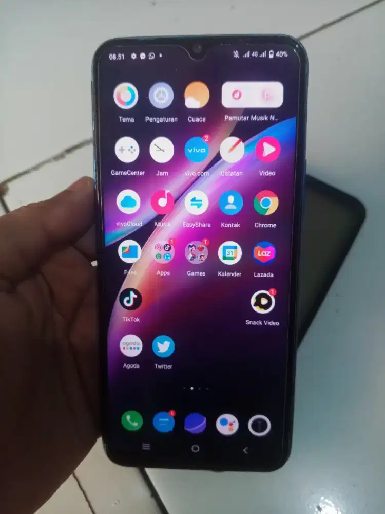 Vivo Y20 ram 4/64 normal siap pakai hp charger aja