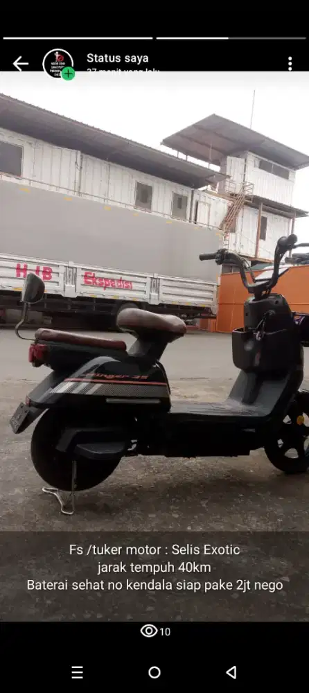 For sale Sepeda listrik exotic Stinger 3.5