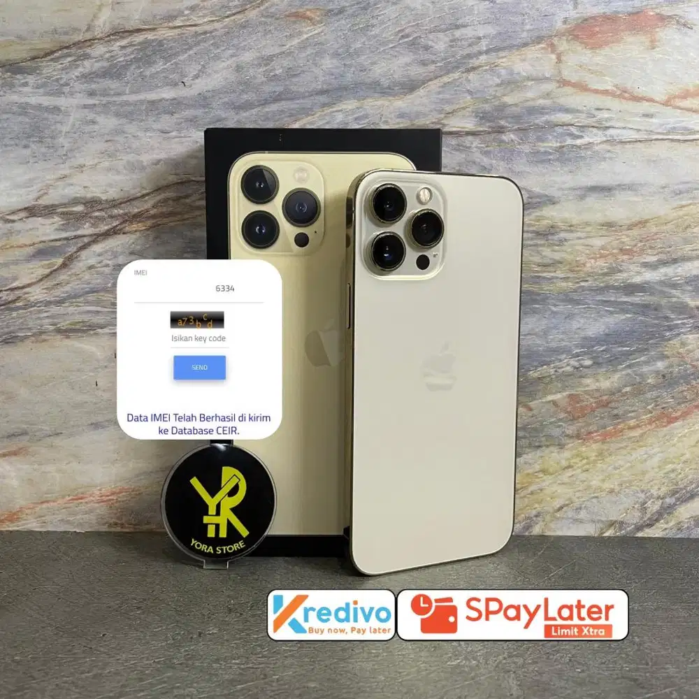 iPhone 13 Pro Max 256GB Gold All Op Permanent Fullset - Like New