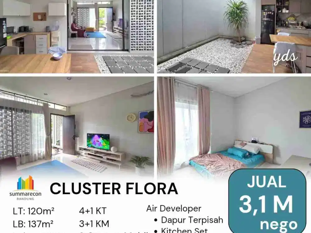 Jual Rumah Cluster Flora Summarecon Bandung