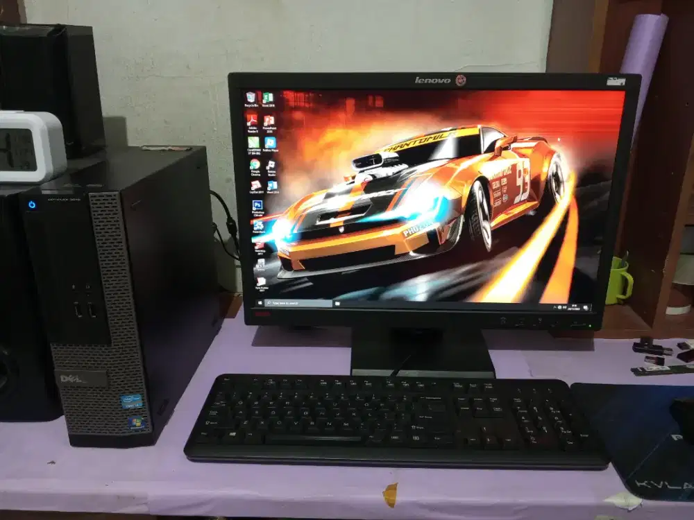 Pc + monitor 22inch dell slim..intel core i3 + ram 8gb siap pakai