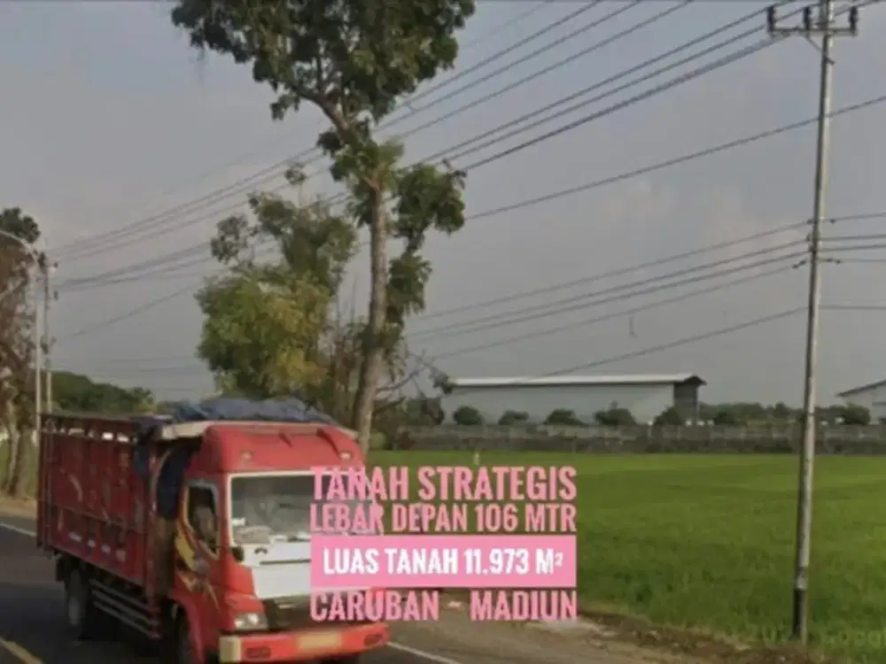 (W) Tanah Zona Industri LD 106 mtr, dpn Exit TOL Caruban MADIUN, Ciamik