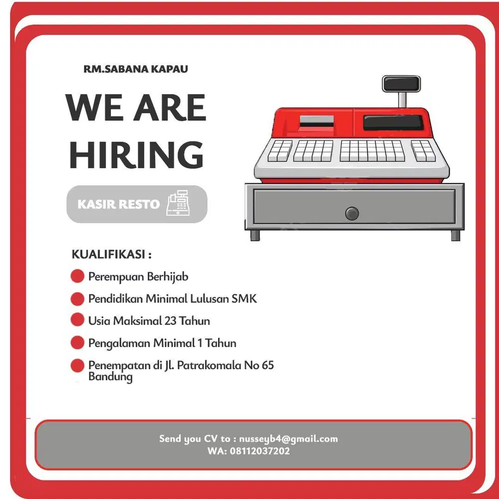 Kasir Rumah makan