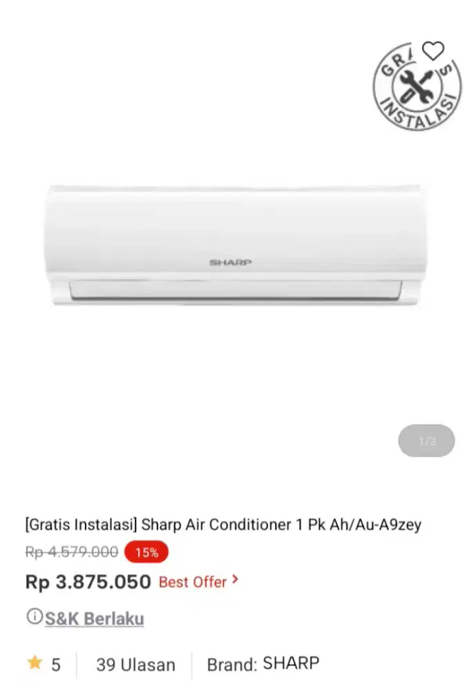 PROMO KREDIT SHARP AC 1PK