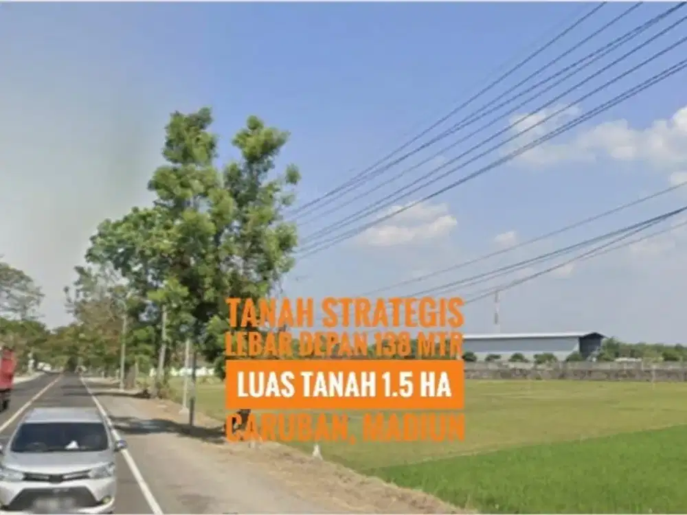 (AD) Tanah Zona Industri LD 138 mtr, Dekat Gerbang TOL Caruban MADIUN, Mantapp
