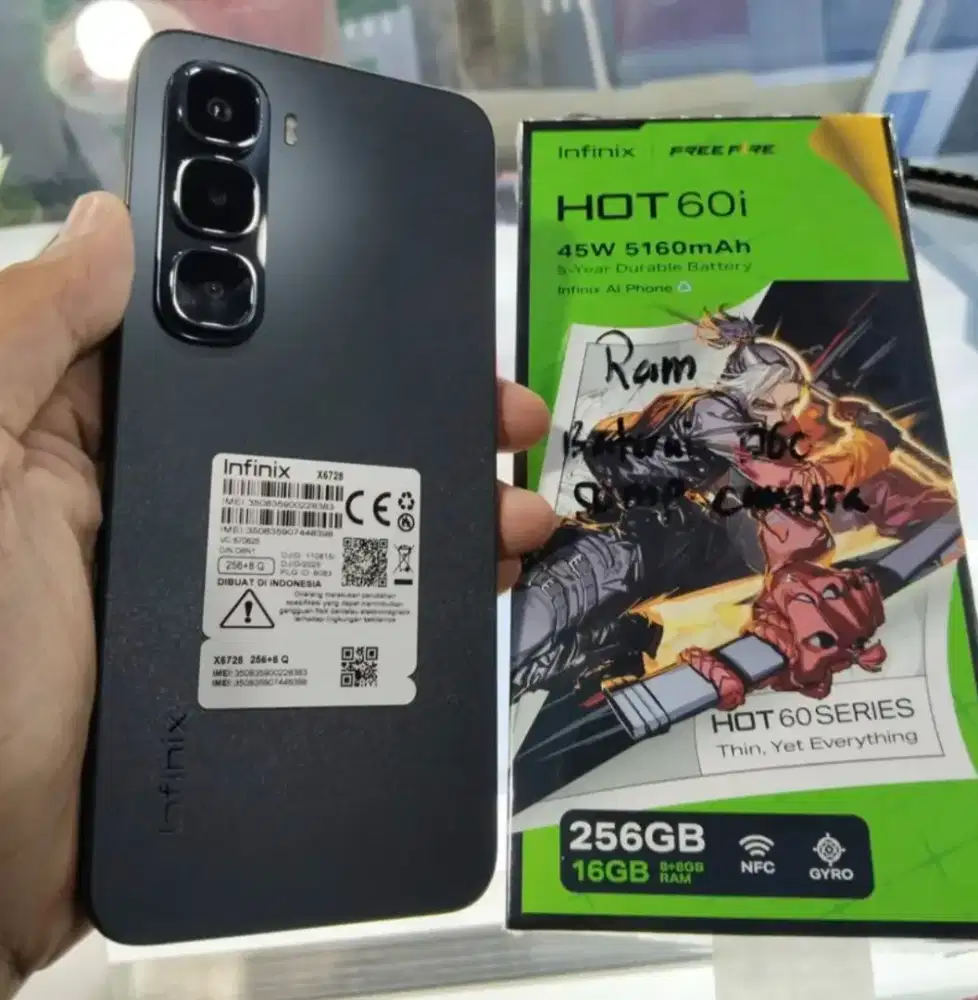 INFINIX HOT 60i RAM 8/256 BARU