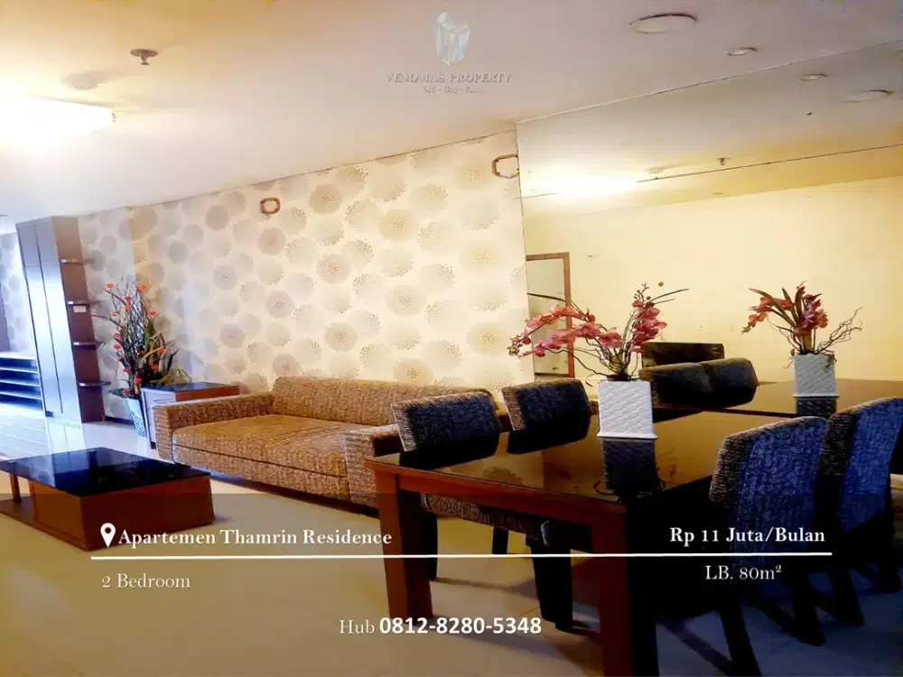 Disewakan Apartement Thamrin Residence City Home 2BR Furnished View City