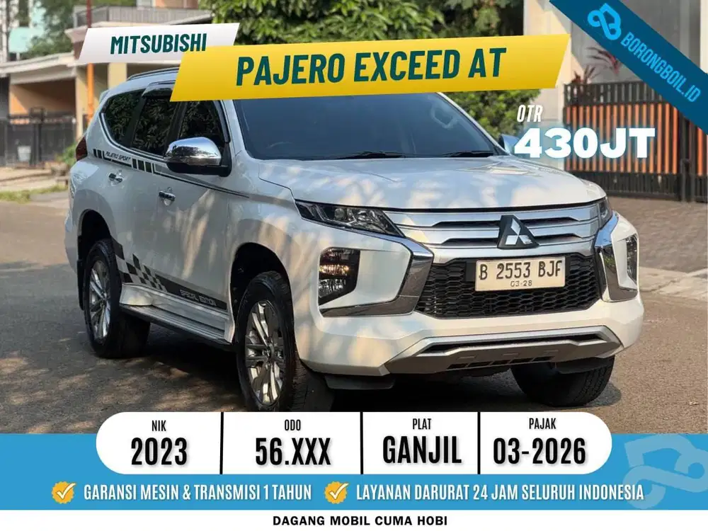 MITSUBISHI PAJERO EXCEED AT 2023 PUTIH LIKE NEW SIAP PAKAI
