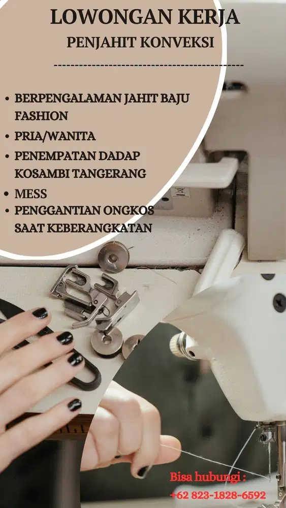 PENJAHIT JARUM 1 OBRAS, KAM, MESIN MAKEUP