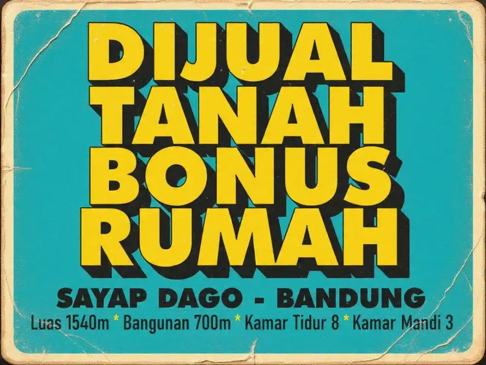 JUAL TANAH BONUS RUMAH LOKASI PRIME DI, SAYAP DAGO, DAGO, CISITU, DIPATIUKUR, CIHAMPELAS, TAMAN SARI, BANDUNG