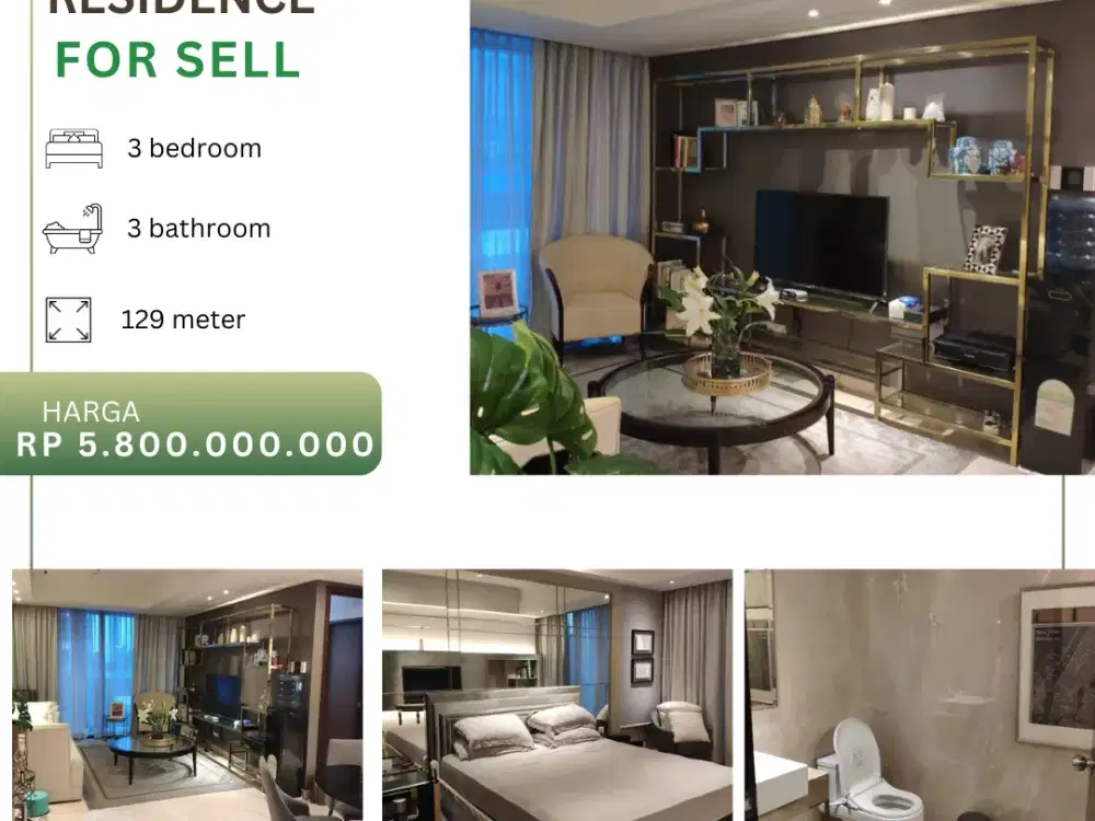 Dijual Apartement Casa Grande Residence 3BR Full Furnished View Pool