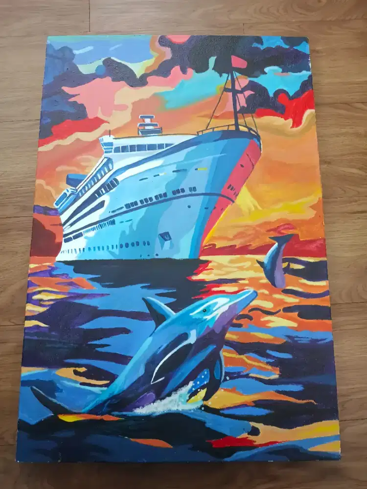 HSC 2025 barang bekas naik kelas_lukisan kapal di dermaga