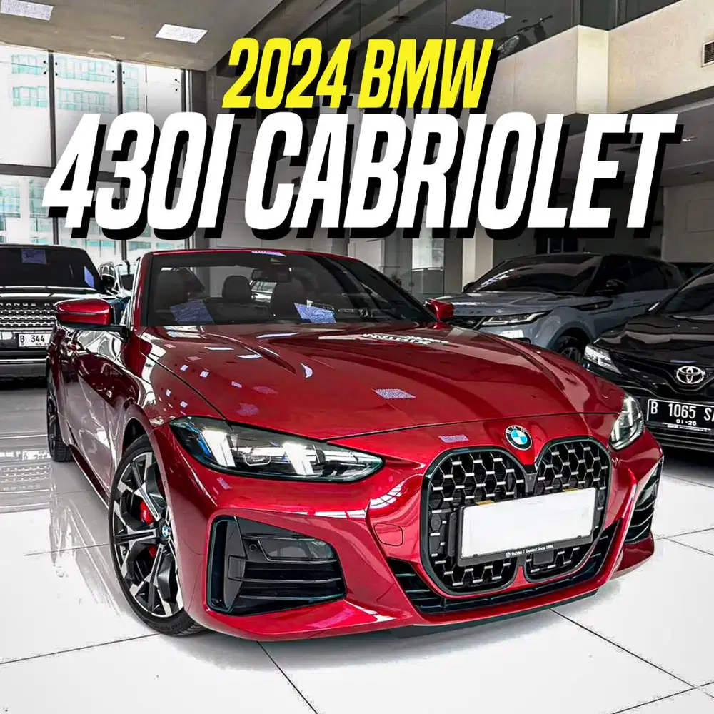 BMW 430i M Sport Cabriolet 2025 NIK 2024 Red on Black Merah 430 i