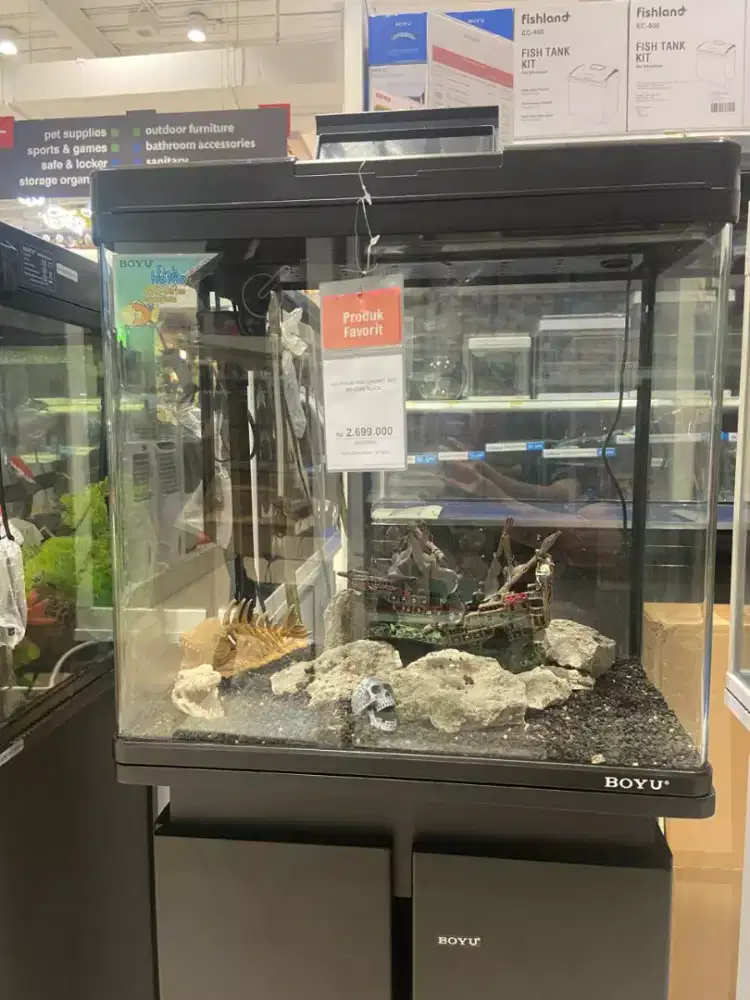 PROMO CICILAN BUNGA 0% AQUARIUM AND CABINET SET MS-530M BLACK