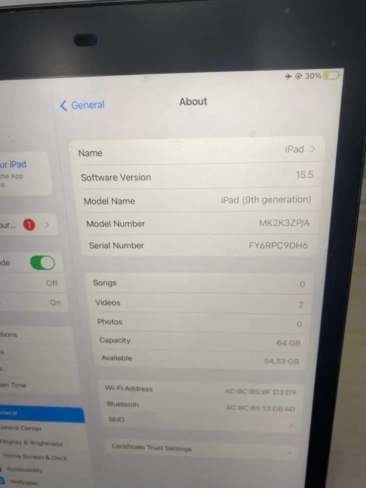 ipad 9 64 wifi ex inter