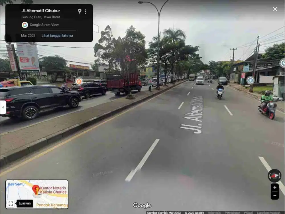 Tanah Luas 5138 m² di jalan utama Transyogi Cibubur