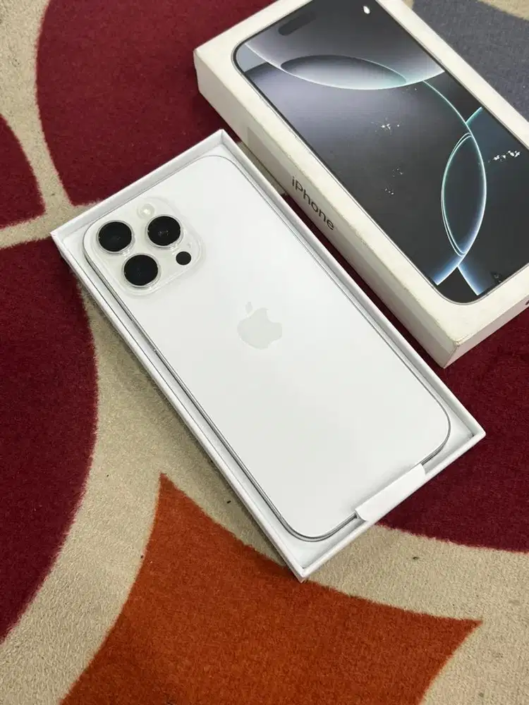 Iphone 16 promax White 128GB Inter open Box aja Hb 100%