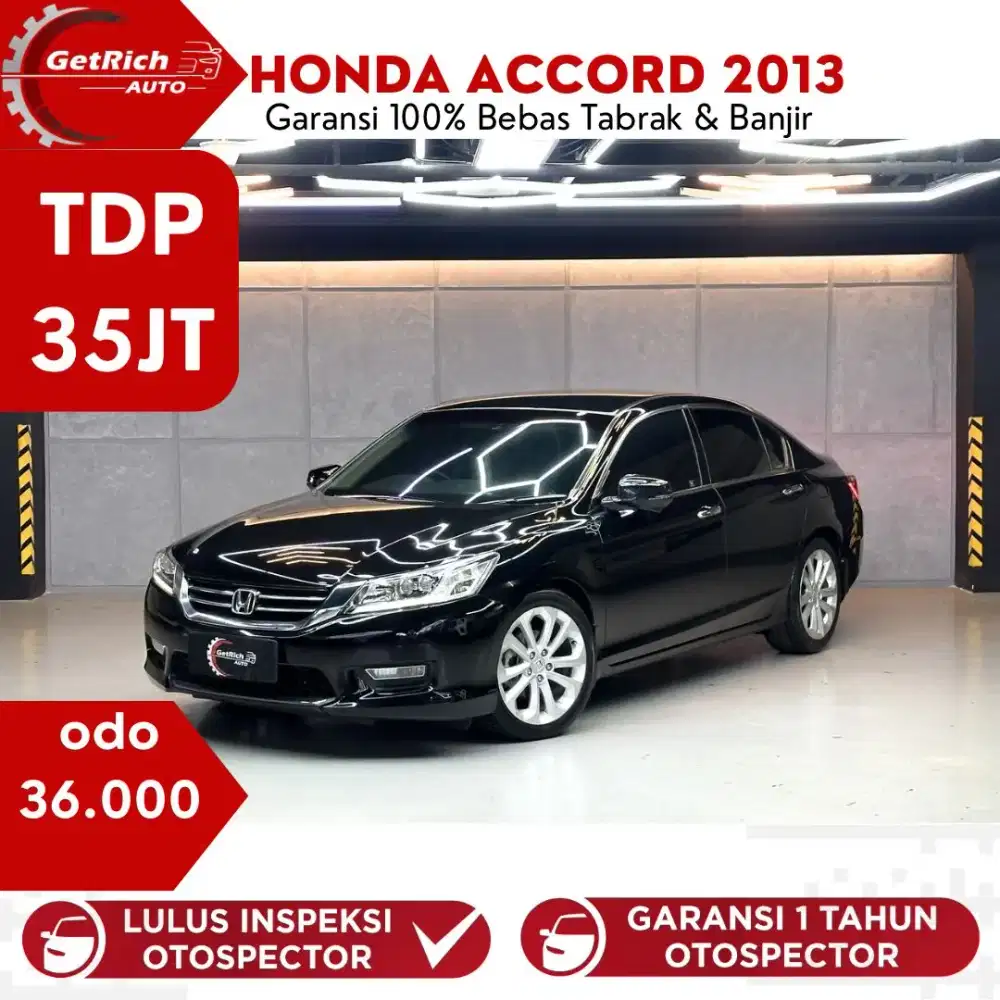 Low Km 30Rb!!!  HONDA ACCORD VTI-L 2013 Hitam Super Mulus