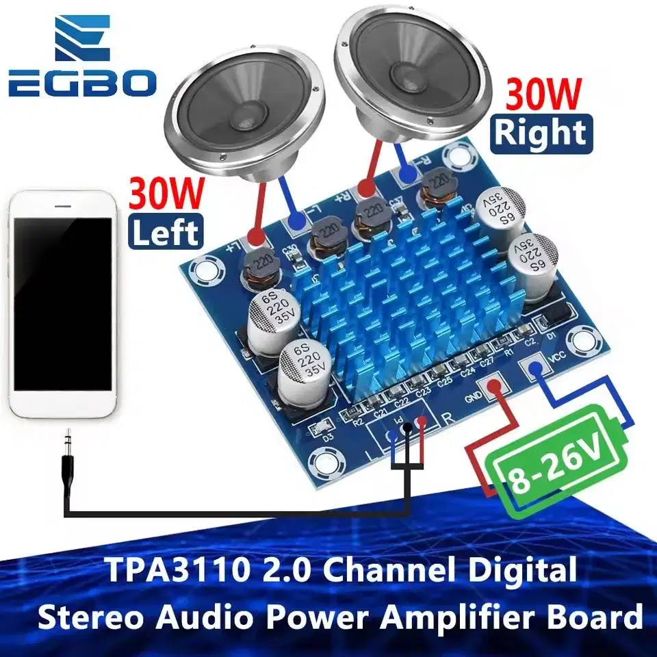 KIT TPA3110 Digital Power Power Amplifier Board 30 Watt x 2 Stereo