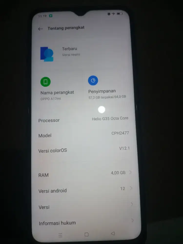 Opp0 a17mt ,ram 4/128