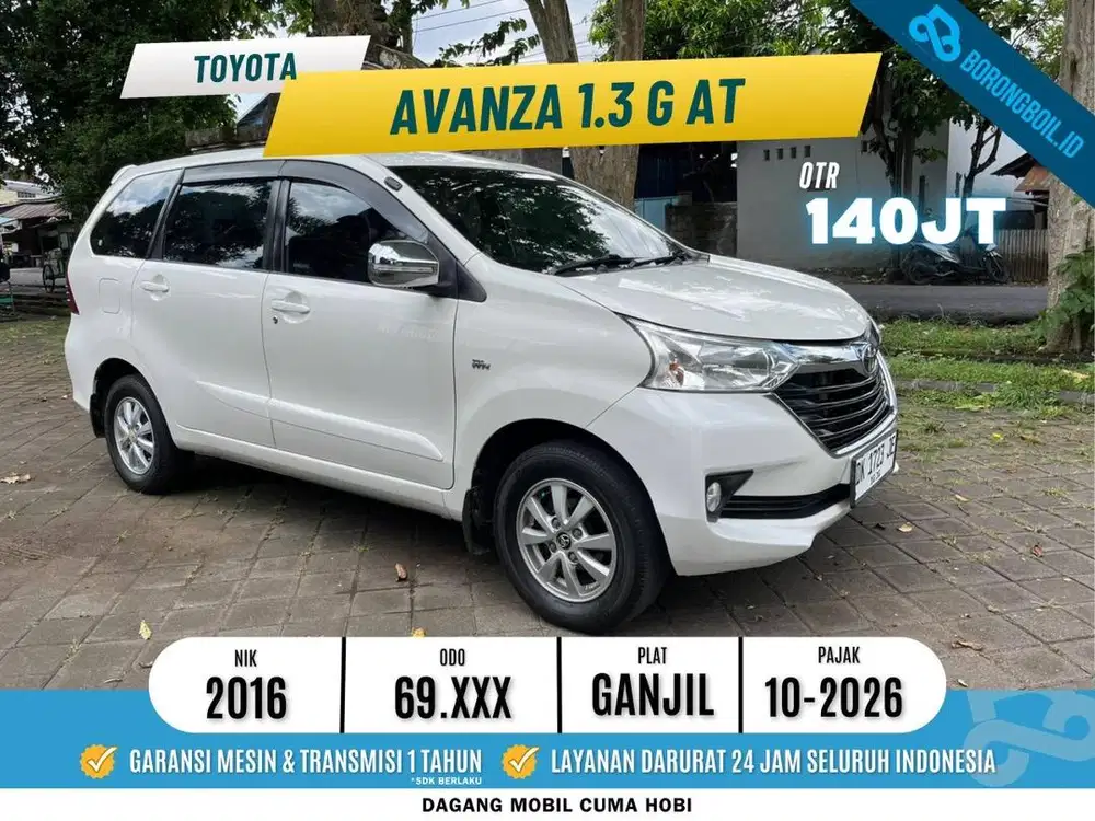 TERMURAH!! AVANZA 1.3 G AT 2016 SIAP PAKAI