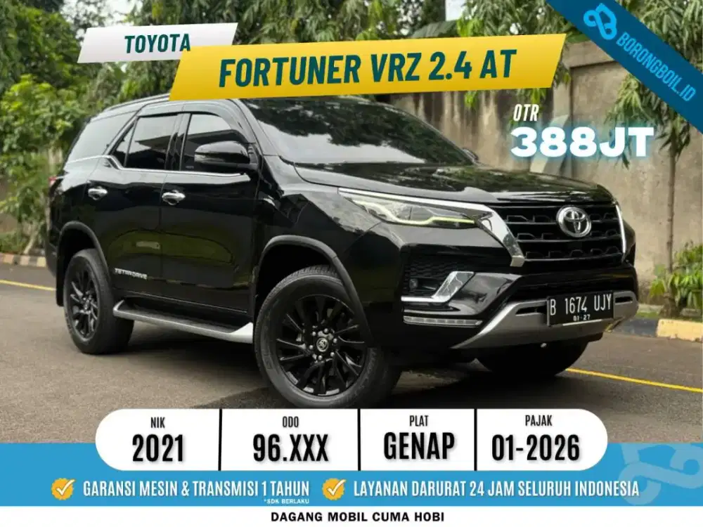 Toyota Fortuner VRZ 2.4 Matic 2021 Hitam Metalik