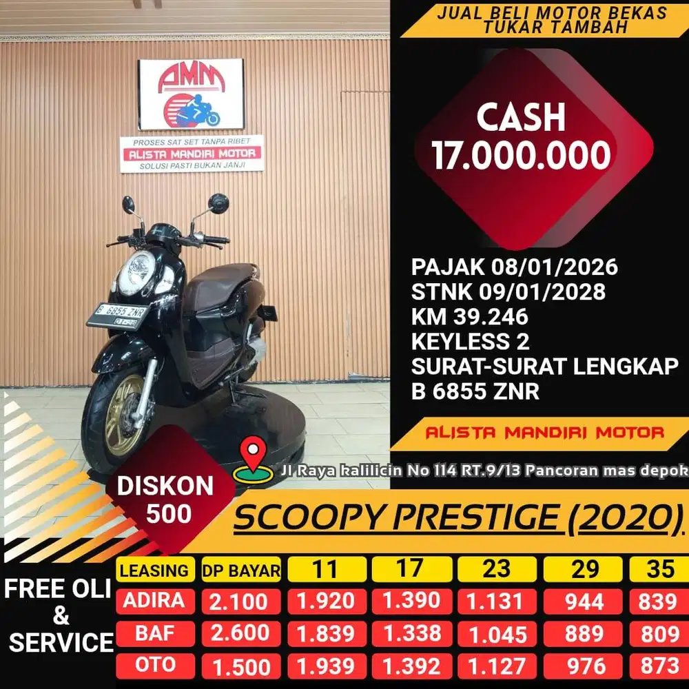 SCOOPY PRESTIGE 2020 PAJAK HIDUP CC 0% KREDIVO TOKPED SPAYLETTER GOPAY
