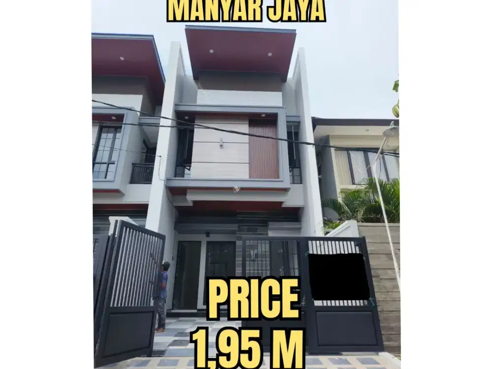 ‼️BARU GRESS‼️ RUMAH MANYAR JAYA KLAMPIS SEMOLOWARU NGINDEN. MODERN MINIMALIS. DEKAT MERR, KAMPUS, SEKOLAH