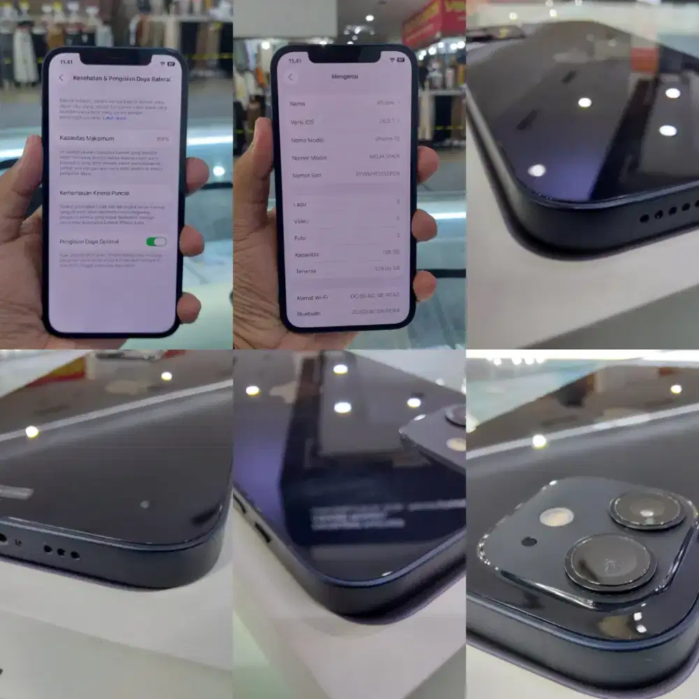 Iphone 12 128gb Black ex ibox (bekas) mulus